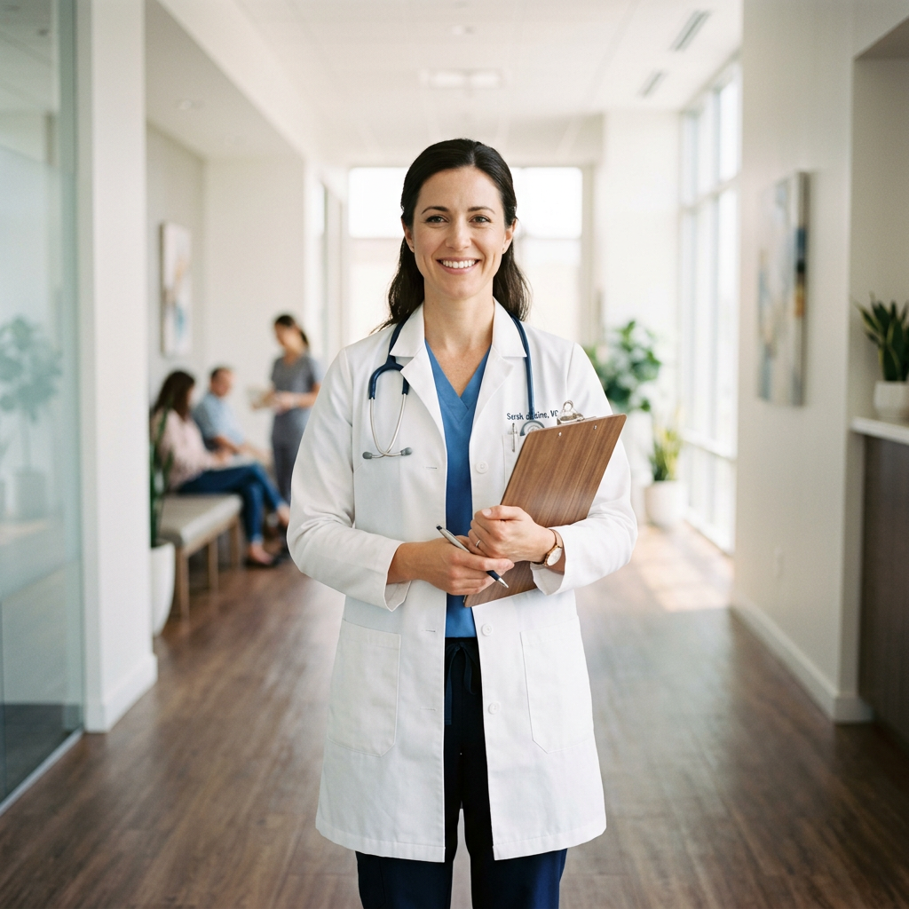 Doctor using AI receptionist