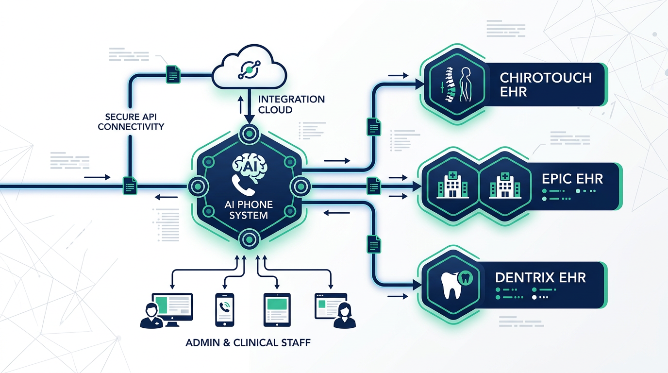 AI connecting to Epic, Dentrix, ChiroTouch EHRs